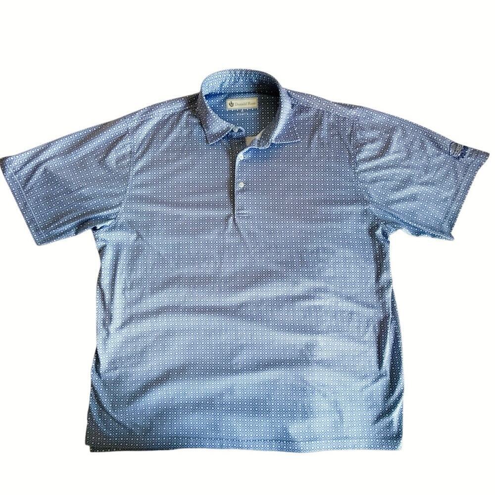 Donald Ross Polo Shirt Mens XXL Blue Golf Logo Lightweight Casual Performance